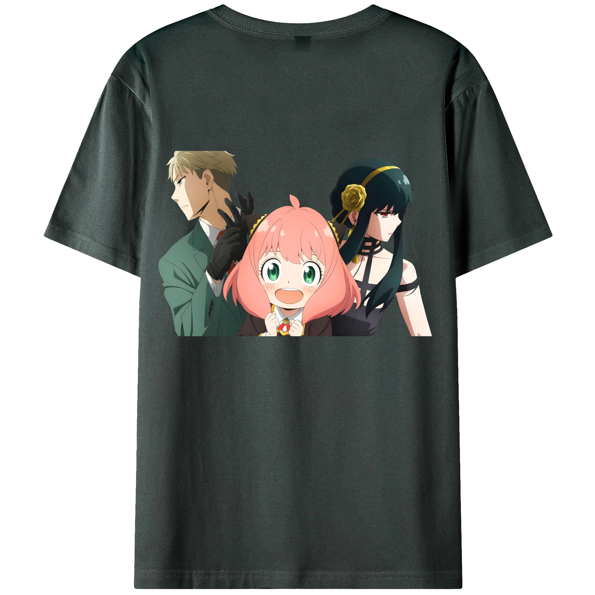 （画像用） SPY×FAMILY间谍家家酒 綿100％ メンズ半袖Tシャツ（バックプリント） 通気性